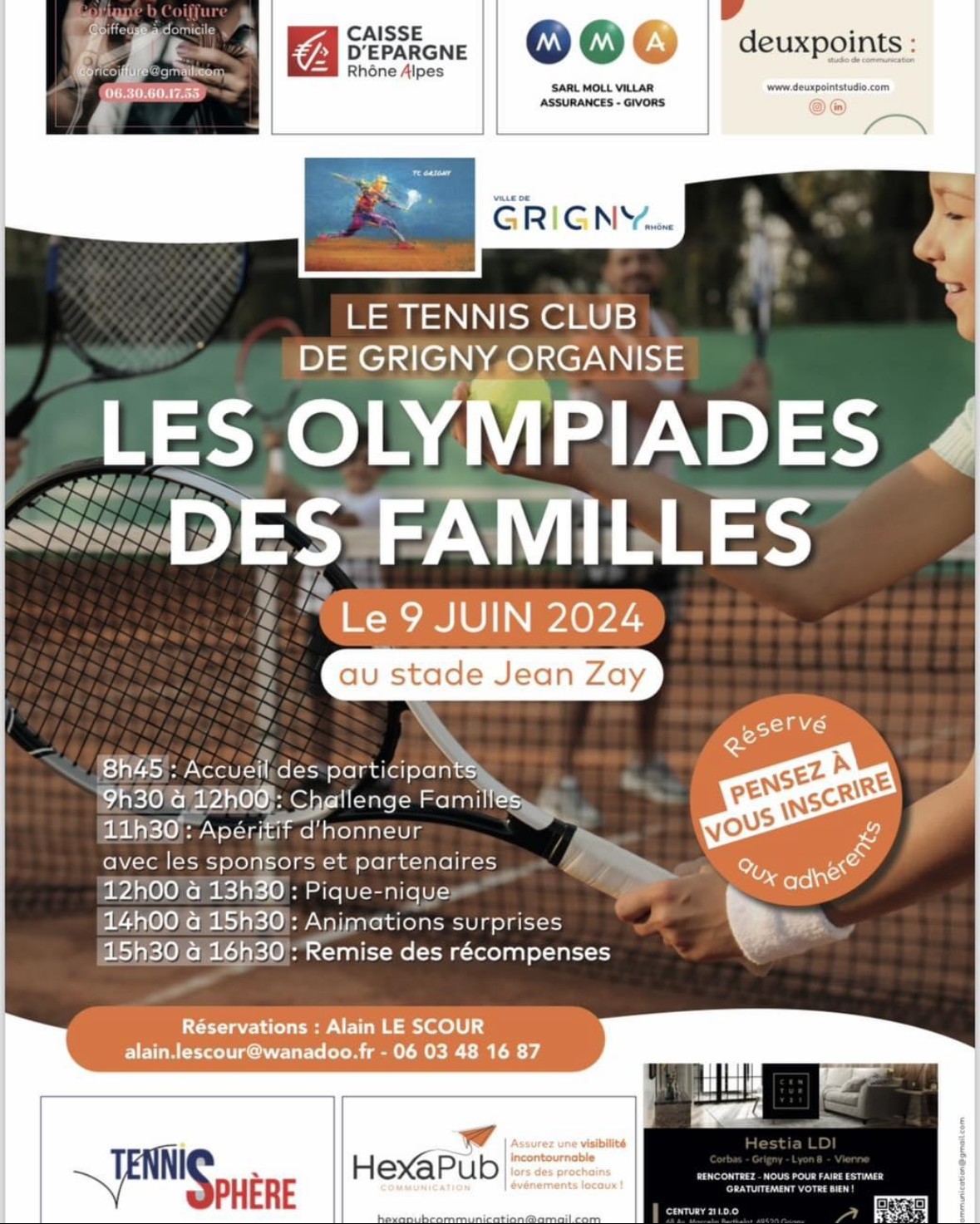 Image de l'animation - Les Olympiades des Familles - Tennis Club de Grigny